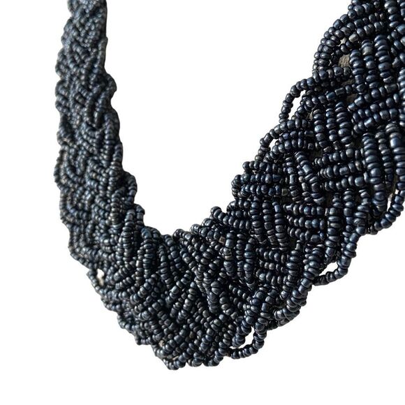 Boho Chunky Micro Round Beads Necklace - Picture 5 of 7